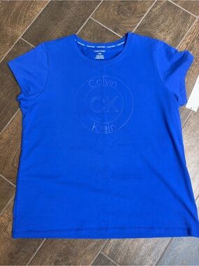 Calvin Klein Royal Blue Short Sleeve CK Logo Tee